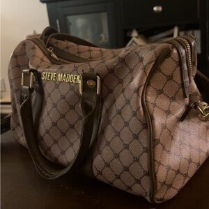 Steve Madden Light Brown Patterned Satchel